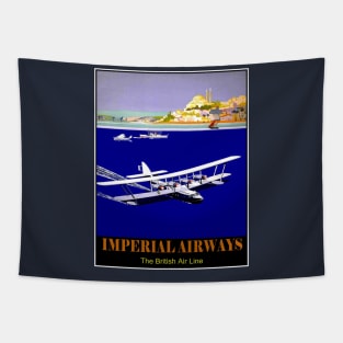 Imperial Airways : Vintage Seaplane Travel Print Tapestry