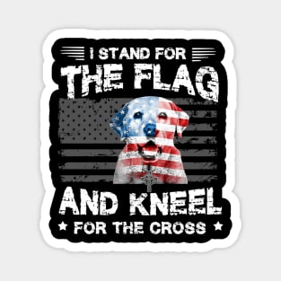 Labrador Dog Stand For The Flag Kneel For Fallen Magnet