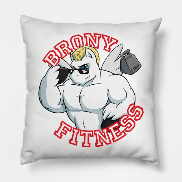 Brony Fitness - Heavyweight Pillow by Dustykatt