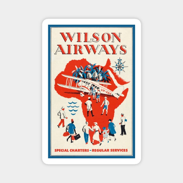 Wilson Airways Vintage Poster 1937 Magnet by vintagetreasure