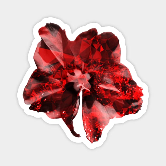 ruby flower Magnet by Geomhectic