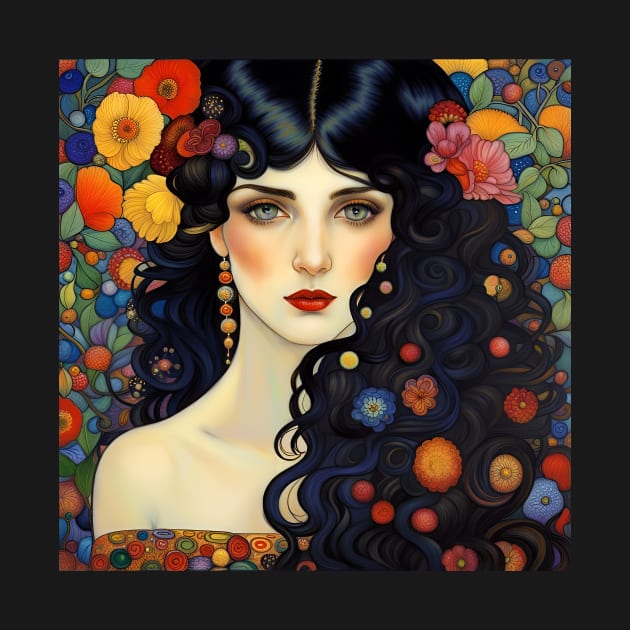 Art Nouveau Beauty gorgeous Bohemian woman by LittleBean