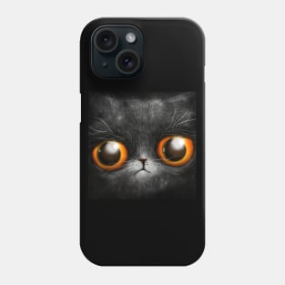 Sad cranky cat Phone Case