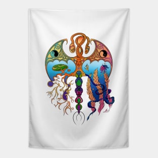 3 Faces Tapestry