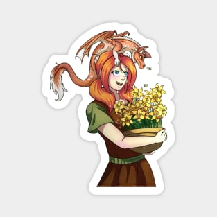 Gathering Flowers with a Dragon Magnet