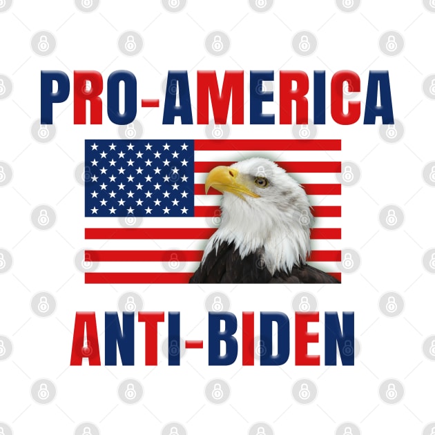 PRO-AMERICA ANTI-BIDEN w/ USA Flag & Eagle by Roly Poly Roundabout