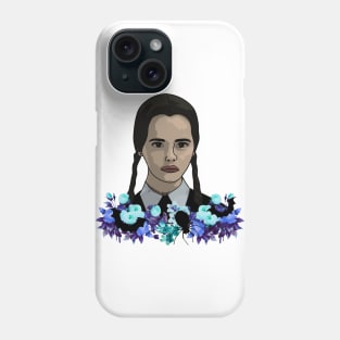 Wednesday Addams Inspired Flower Girl Phone Case