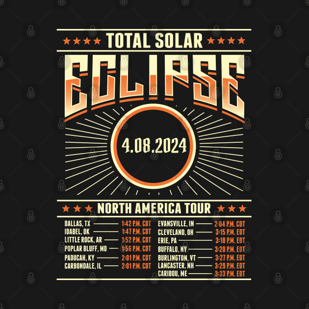 Total Solar Eclipse 2024 North America Tour by HCMGift