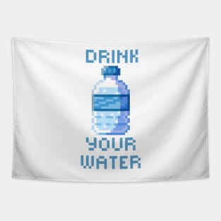 Pixel water bottle Tapestry