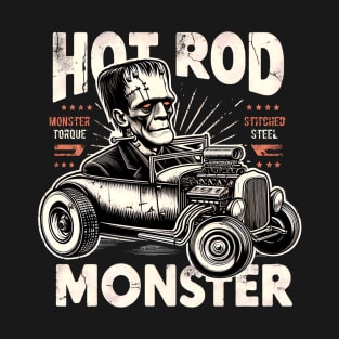 Frankenstein Hot Rod Monster Race Car T-Shirt