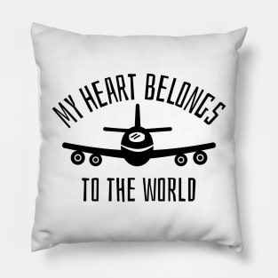 my heart belongs to world Pillow