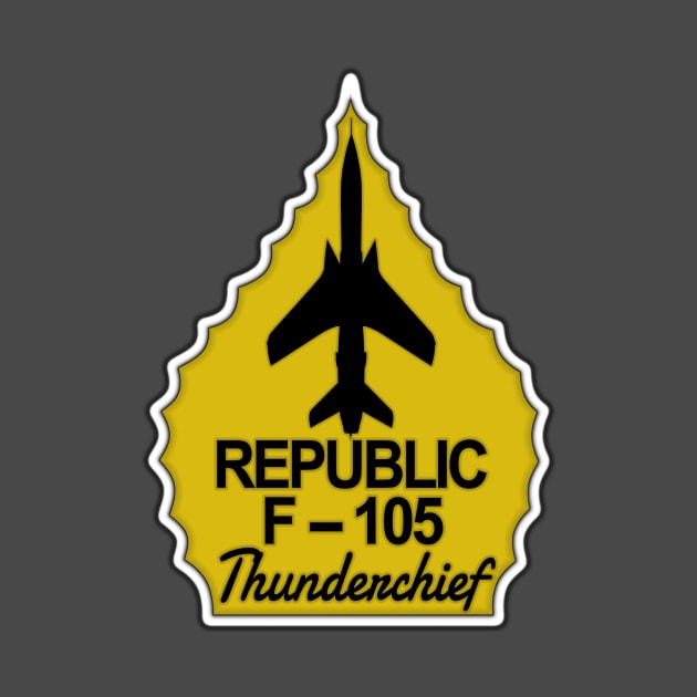 F-105 Thunderchief Arrowhead (Yellow) by John_Matthews_Art