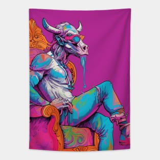 Hipster Bull Tapestry