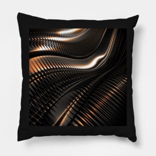 Dark Gold Metal Pattern Pillow