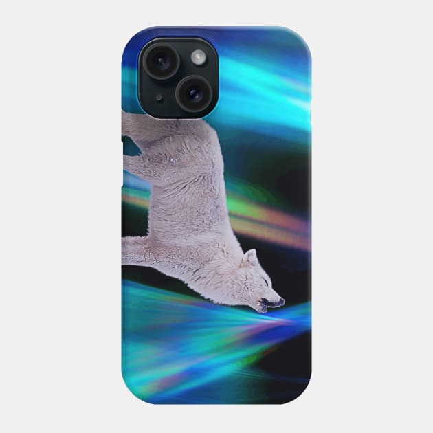 Aurora Borealis Wolf Song Phone Case by Vampyre Zen