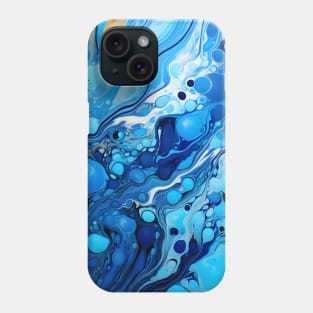 Sapphire and Gold Flow Art Phone Case