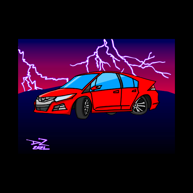 2012 Honda Insight Electrical Storm by DZ Car Art