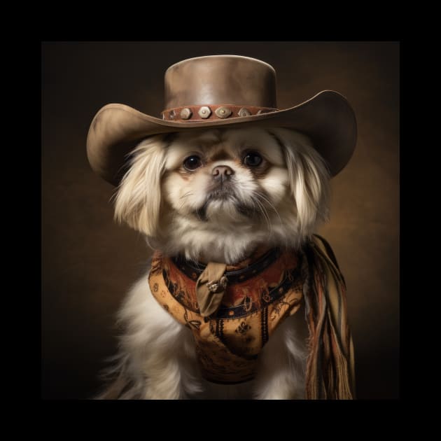 Cowboy Dog - Pekingese by Merchgard