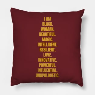 I Am A Powerful Black Woman | African American | Black Queen Pillow