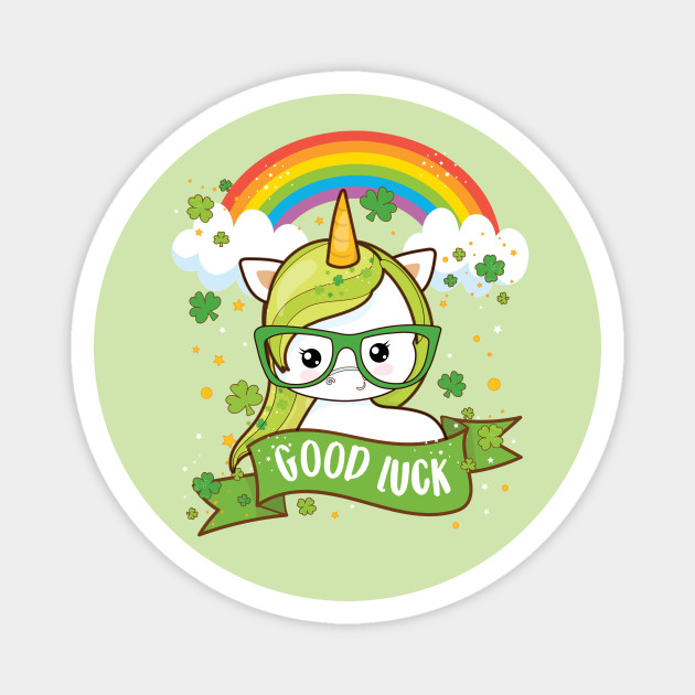 Kawaii Good Luck Rainbow St Patricks Day Unicorn St Patricks Day