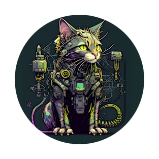 Cat Cyberpunk Futuristic - Love Cats T-Shirt