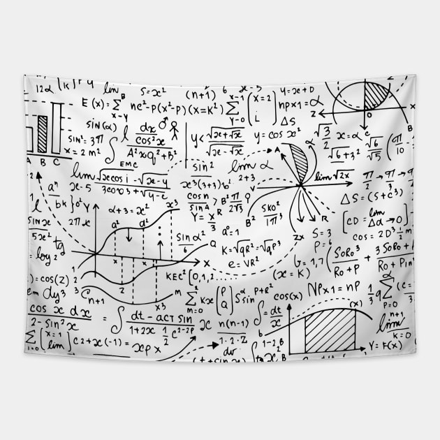 Math Equations Tapestry by edwardechoblue