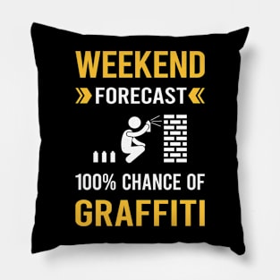 Weekend Forecast Graffiti Pillow