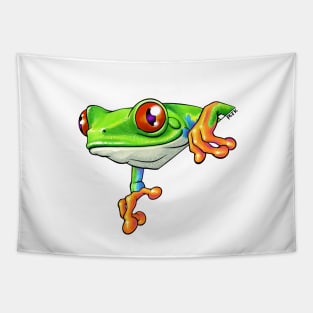 Red Eyed Tree Frog Hanging Out Tapestry