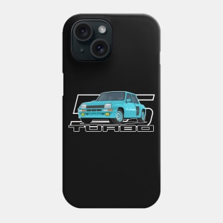 Car 5 Turbo 1980 v2 aqua Phone Case