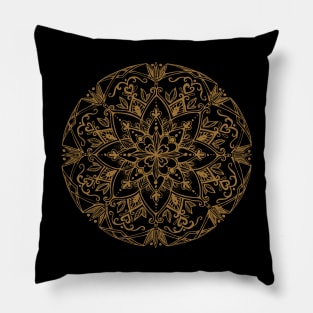 Gold Mandala Pillow