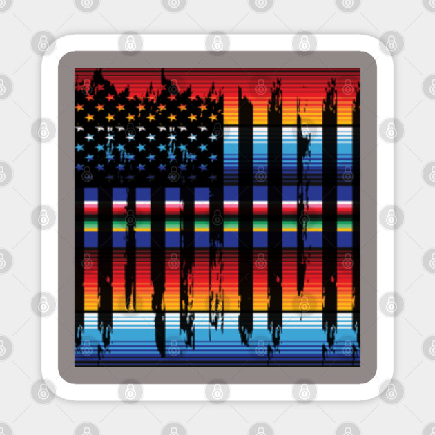 Abstract American Flag American Flag Sticker Teepublic