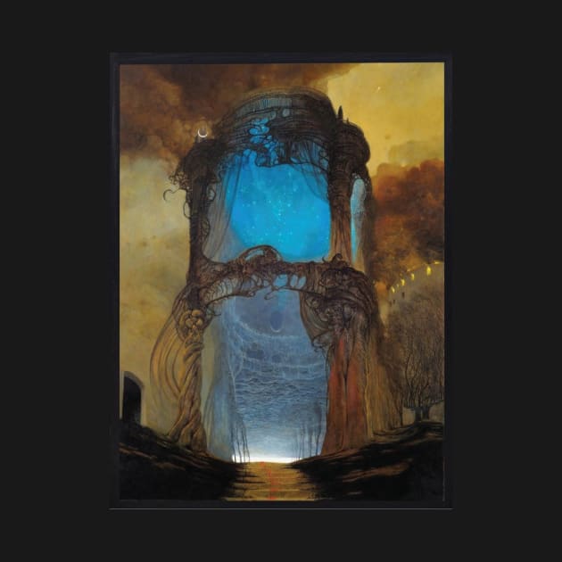 Zdzislaw Beksinski - Beksinski Tower by QualityArtFirst