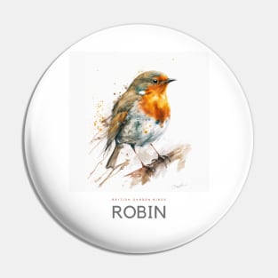 British Garden Birds: Robin Pin