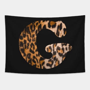 Letter G leopard print Tapestry