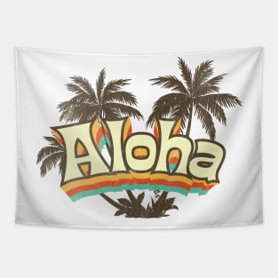 Aloha Palm Trees Tapestry