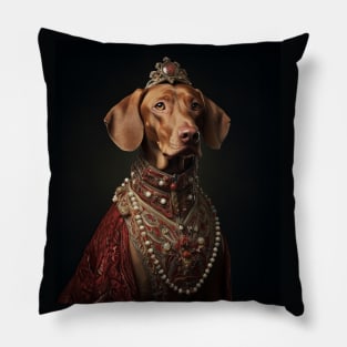 Graceful Vizsla - Medieval Hungarian Queen Pillow