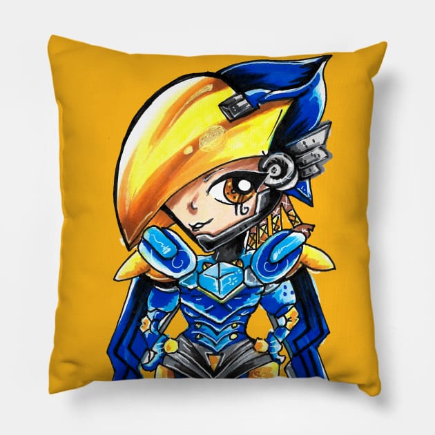 pharah overwatch chibi Pillow by Geeky Gimmicks