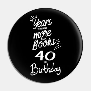 40th birthday gift ideas for men & women Pin