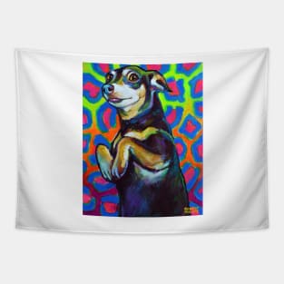 Lucy the PUNK ROCK DACHSHUND Tapestry