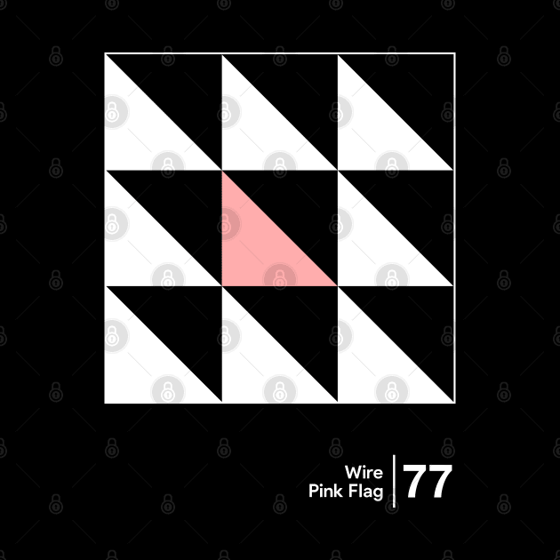 Pink Flag / Minimalist Graphic Artwork Design by saudade