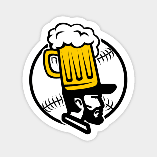 Bases Loaded Beer Hat Magnet