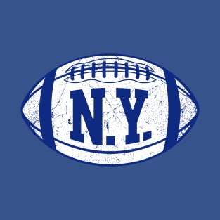 NY Retro Football - Blue T-Shirt