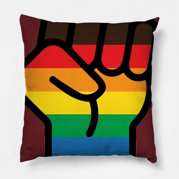 Black Pride Pillow by DorothyGoesGlamping