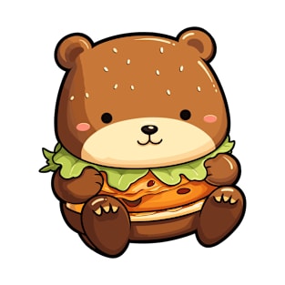 Cute Burger Bear T-Shirt