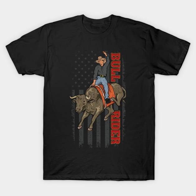 Bull Riding T Shirt Rodeo Cowboy Vintage American Flag Bull Riding T Shirt Rodeo Cowboy Vintage American Flag
