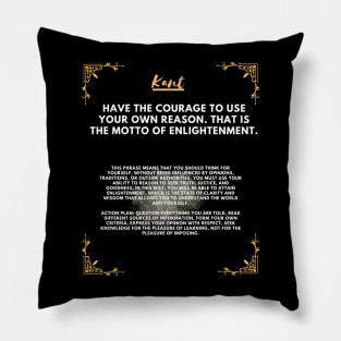 The value of one’s own reason and the motto of enlightenment according to Kant Pillow