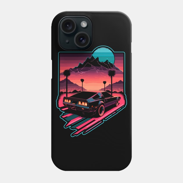 1980s Cyber Summer's Night Rider by gnarly Phone Case by ChattanoogaTshirt