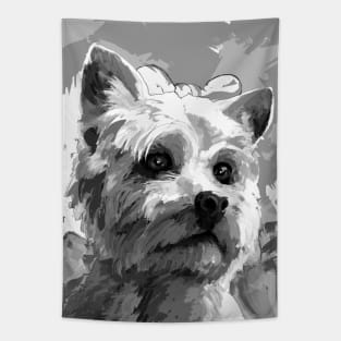 Yorkshire Terrier Mom Black and White Tapestry