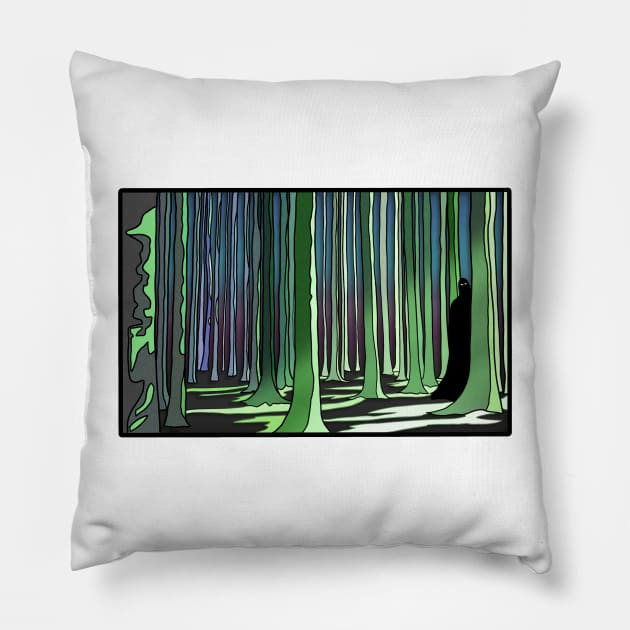 Dark Forest Pillow by Nerdpins
