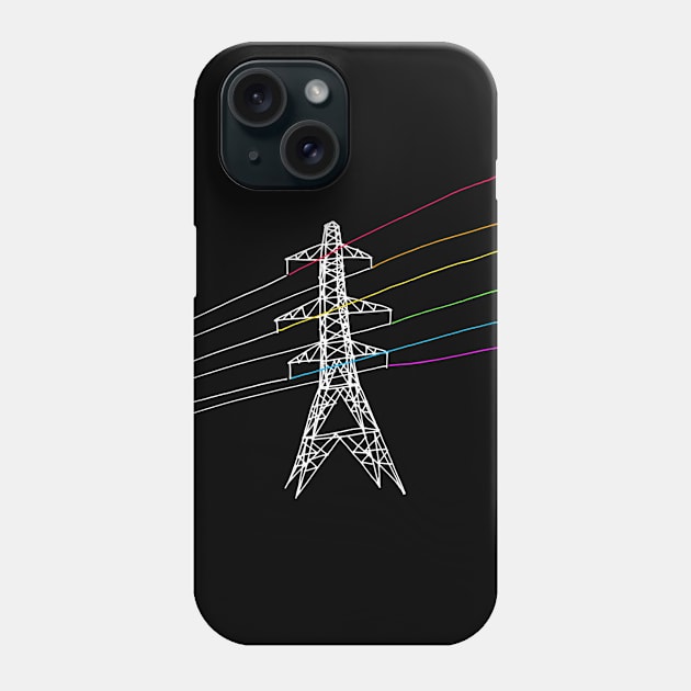 The Dark Side of Electricity Phone Case by sighitalian